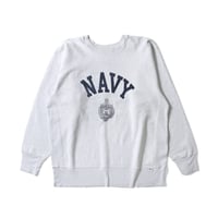 HOUSTON ヒューストン U.S.コットンスウェットシャツ グレー PRINT U.S. COTTON R/V SWEAT(U.S.NAVY) 22311