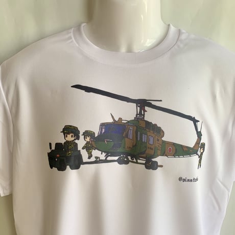 UH-1整備ドライTシャツ半袖(白)