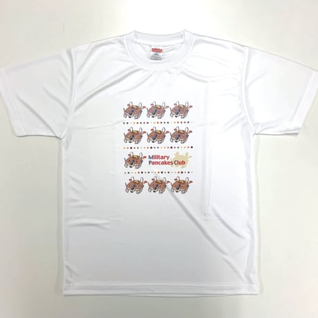 軍事パンケーキ部白Tシャツ（ニコオコver）