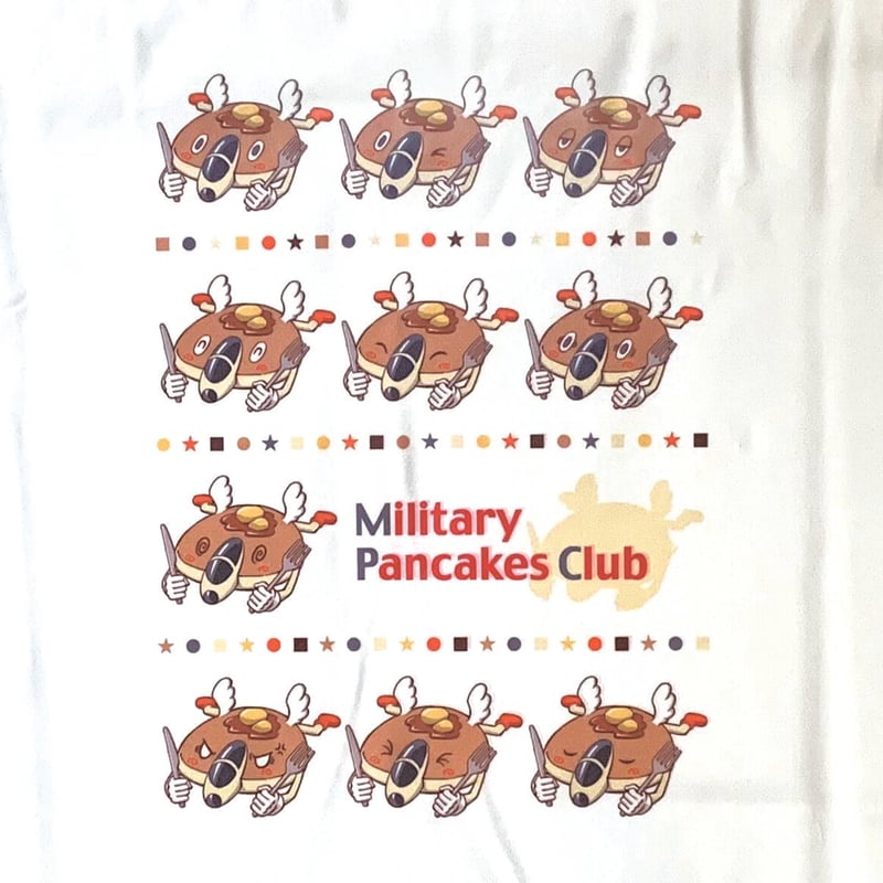 軍事パンケーキ部白Tシャツ（ニコオコver） | ジェイストアーズ