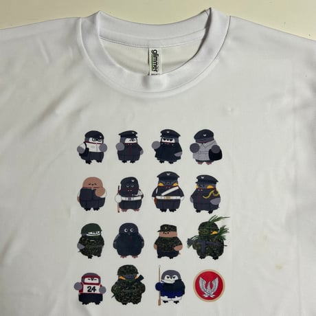 防大ペンギン 工科学校いろんなペンギンTシャツ(白)