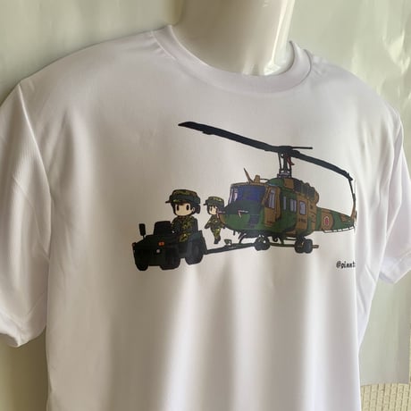 UH-1整備ドライTシャツ半袖(白)