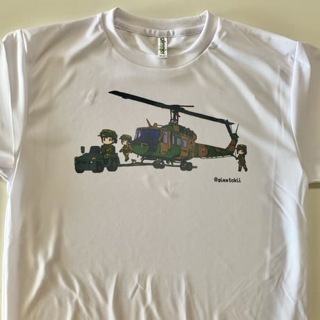 UH-1整備ドライTシャツ半袖(白)