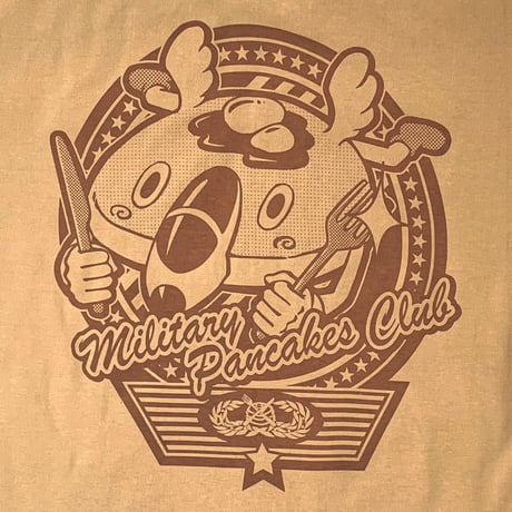 軍事パンケーキ部Tシャツ（デザートカーキ）