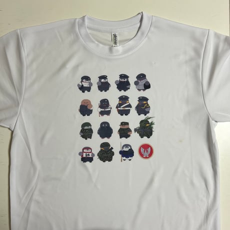 防大ペンギン 工科学校いろんなペンギンTシャツ(白)