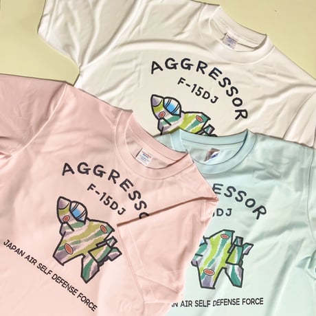 水彩アグレッサー抹茶verドライTシャツ半袖(ブルー)