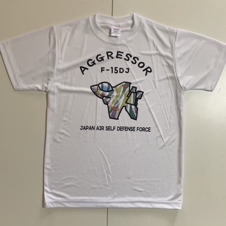 水彩アグレッサー抹茶verドライTシャツ半袖(白)
