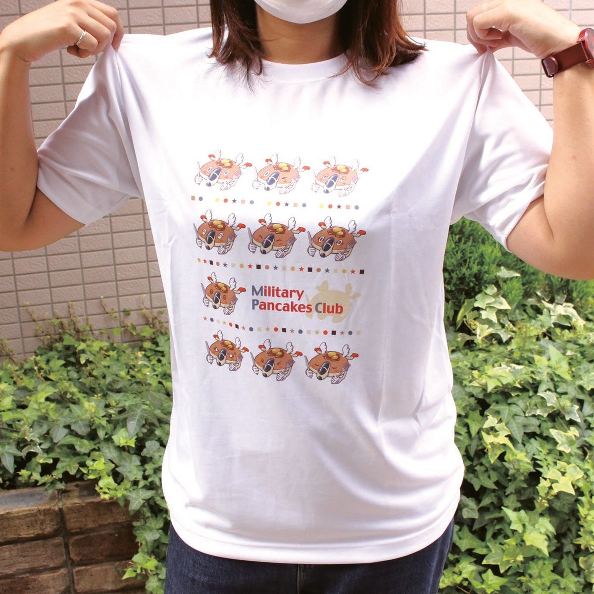 パンケーキさまへ♡23区❤︎コットン100% LOGO T-shirt ベージュ 軍事パンケーキ部白Tシャツ（ニコオコver） | ジェイストアーズ