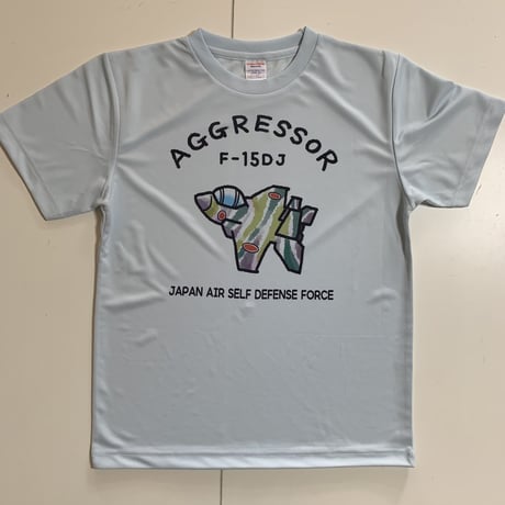 水彩アグレッサー抹茶verドライTシャツ半袖(ブルー)