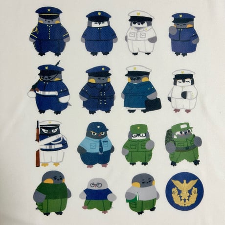 防大ペンギン 防大いろんなペンギンTシャツ（白）