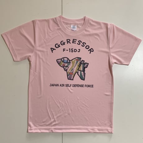 水彩アグレッサー抹茶verドライTシャツ半袖(ピンク)
