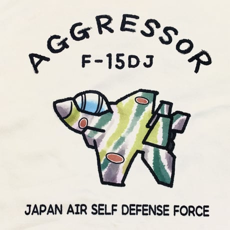 水彩アグレッサー抹茶verドライTシャツ半袖(白)