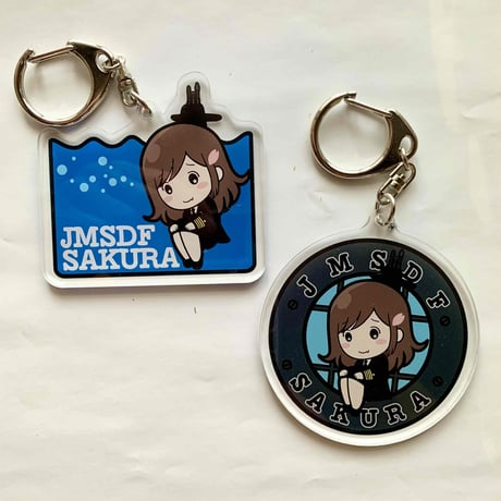 SDさくらアクリルキーホルダー(四角)海自ver