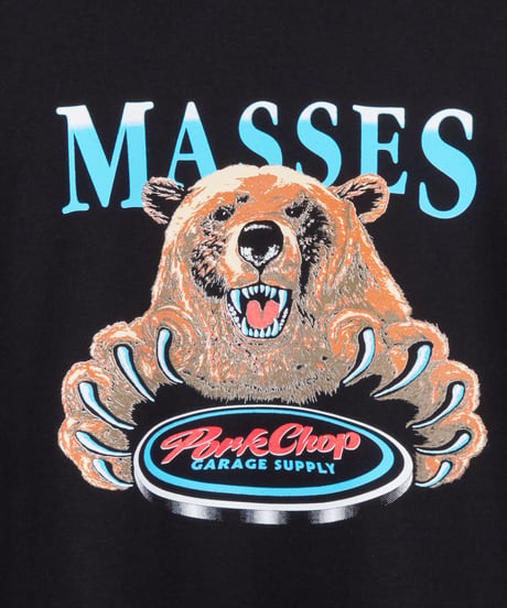 PORKCHOP×MASSES T-SHIRT BEAR L/S