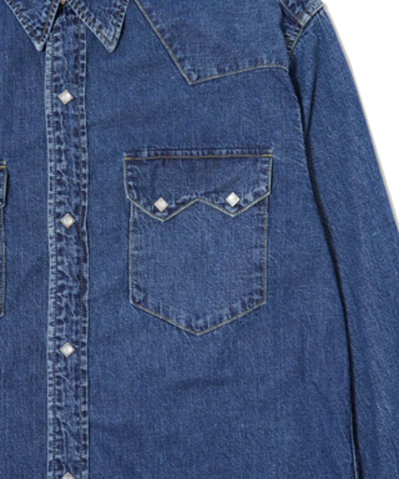 MASSES DENIM SHIRT H.WASH デニムウエスタンシャツ DENIM SHIRT H.WASH | MASSES OFFICIAL ONLINE STORE