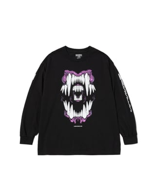 M&M × MASSES - PRINT L/S T-SHIRT M&M CUSTOM PERFORMANCE - PRINT L/S TEE (×MASSES) (BLACK