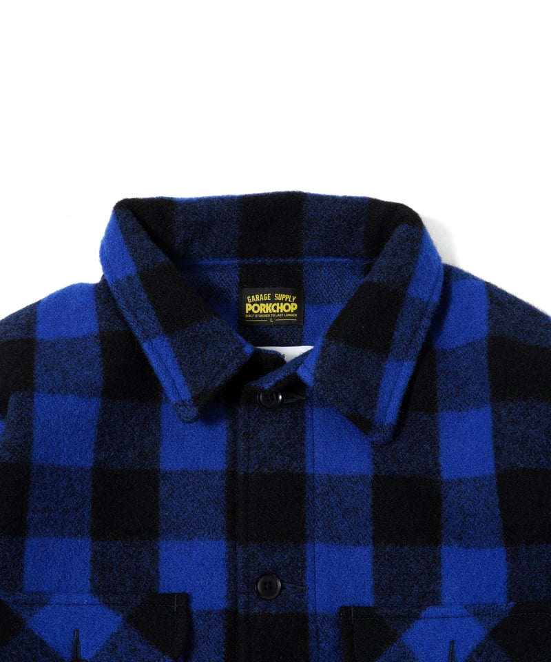PORKCHOP × MASSES WOOL JACKET P MASSES]PORKCHOP×MASSES WOOL JACKET P/BLUE/BLACK – R&Co.