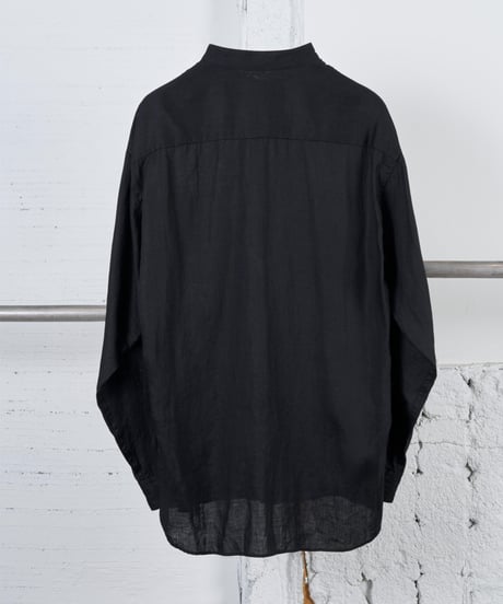 LINEN CLOTH LINEN STAND COLLAR BLOUSE
