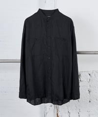 LINEN CLOTH LINEN STAND COLLAR BLOUSE