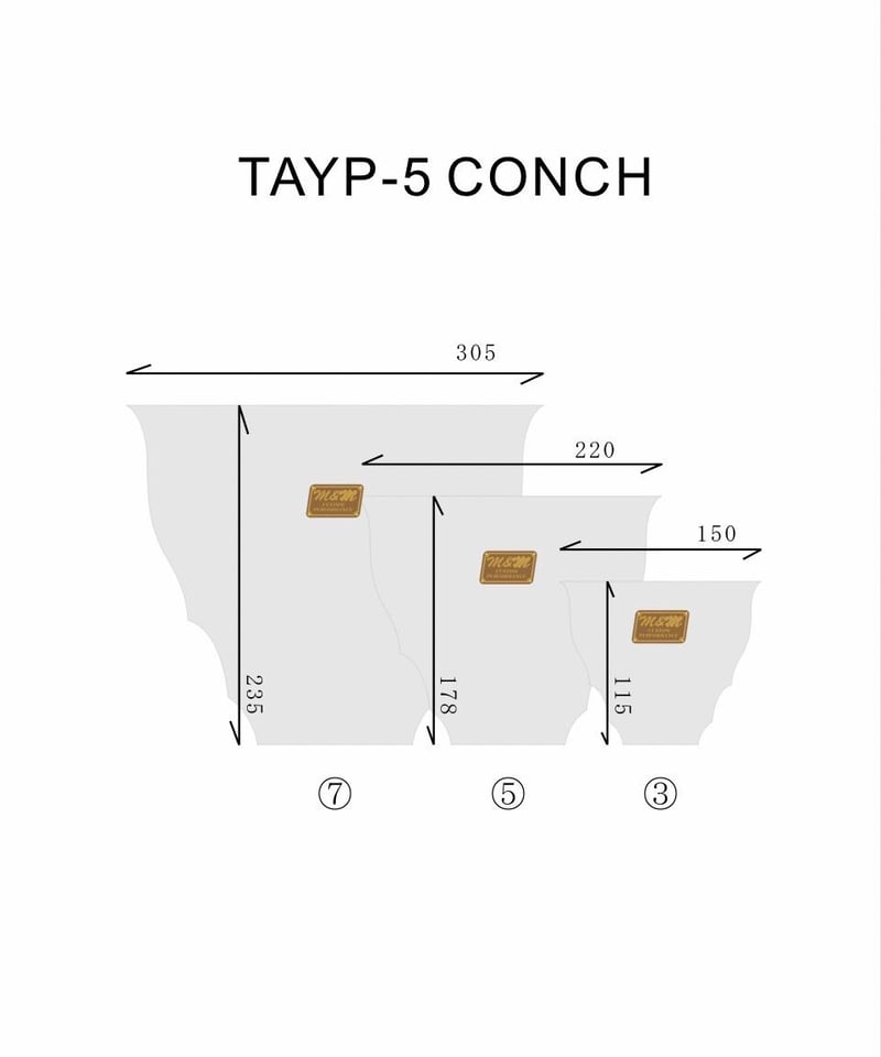 TYPE5【Conch】Iron | MASSES OFFICIAL ONLINE STORE