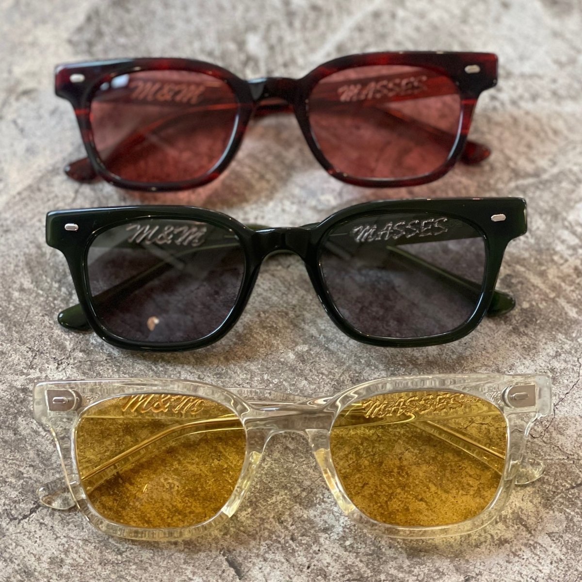 美品 定価30800円 M&M MASSES SHANK 2nd サングラス M&M × MASSES 
