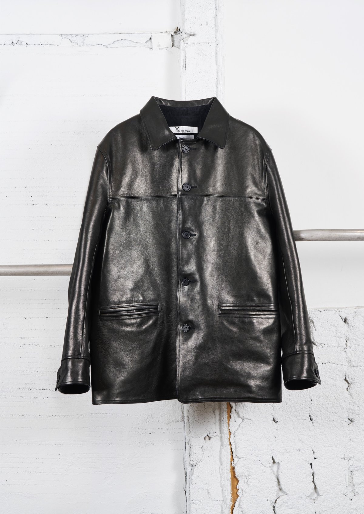 LEATHER CAR COAT Ys | MASSES OFFICIAL ONLINE STORE