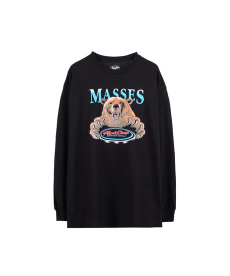 PORKCHOP×MASSES T-SHIRT BEAR L/S