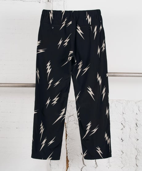 BLEACH DYED WAIST ELASTIC STRING PANTS