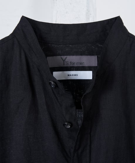 LINEN CLOTH LINEN STAND COLLAR BLOUSE