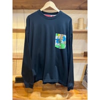vintage fabric pocket-t  long sleeve size M