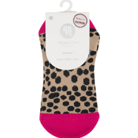 Classic Low Rise Grip Socks - Tan & Pink Spots - MA x ELLE/ Sサイズ（23-24.5cm）