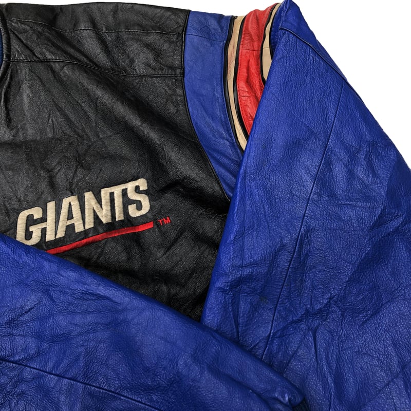90s Mirage NFL New York Giants Leather Jackets（