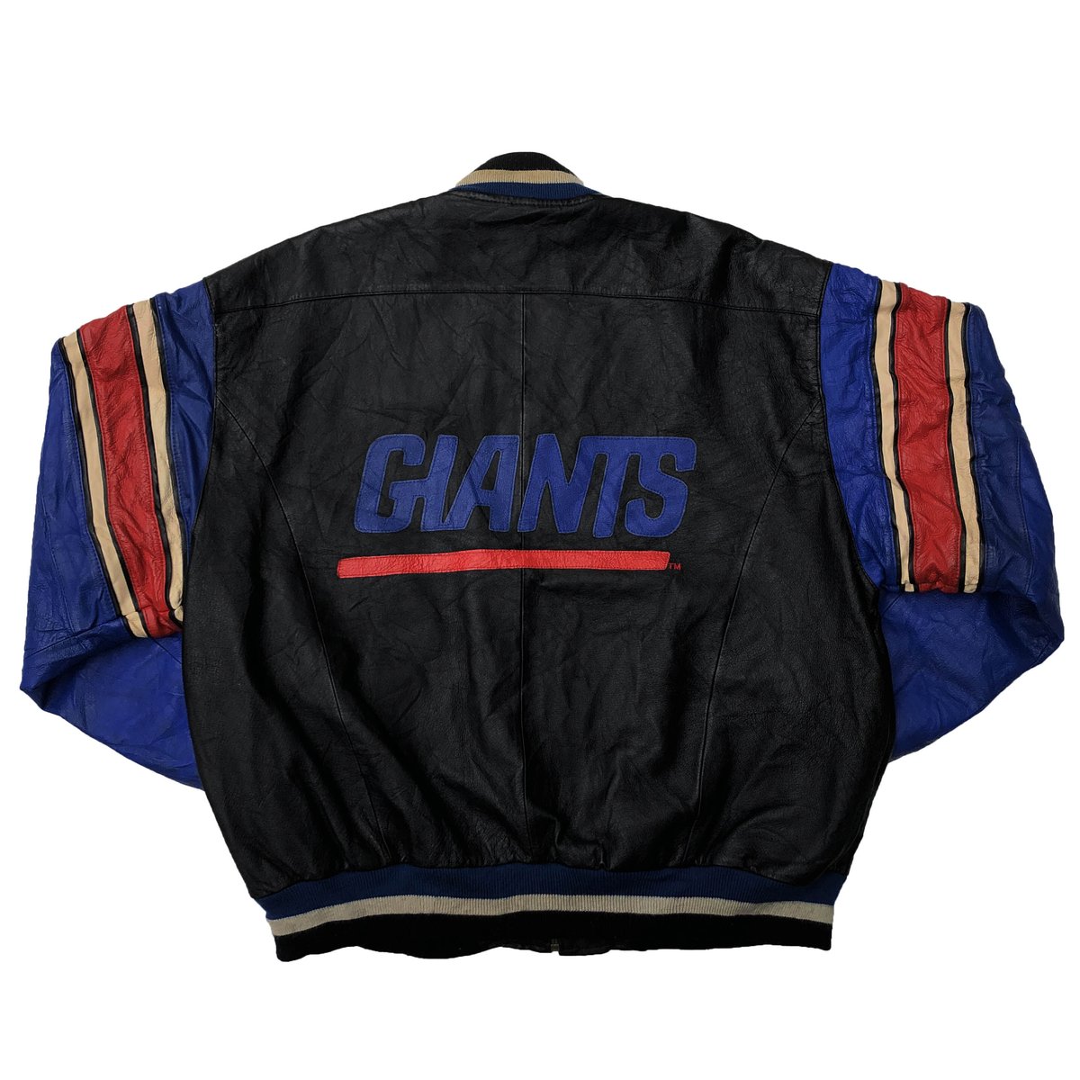 90s Mirage NFL New York Giants Leather Jackets（