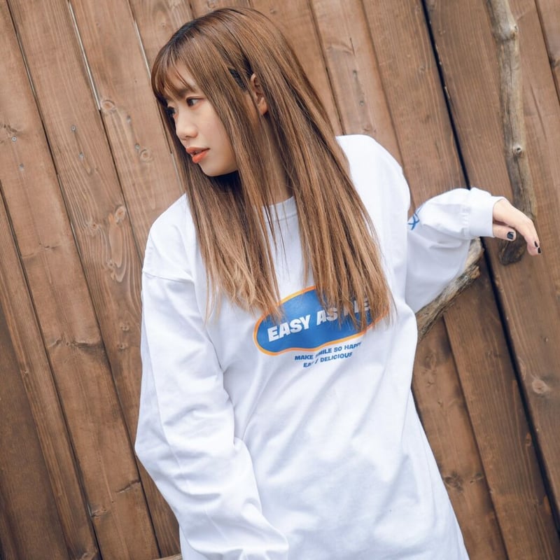SPRING LONG TEE(WHITE) | easy as pie SPRING LONG TEE(WHITE) | easy as pie