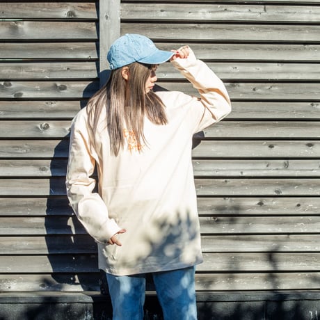 FLOWER LONG TEE(SAND)