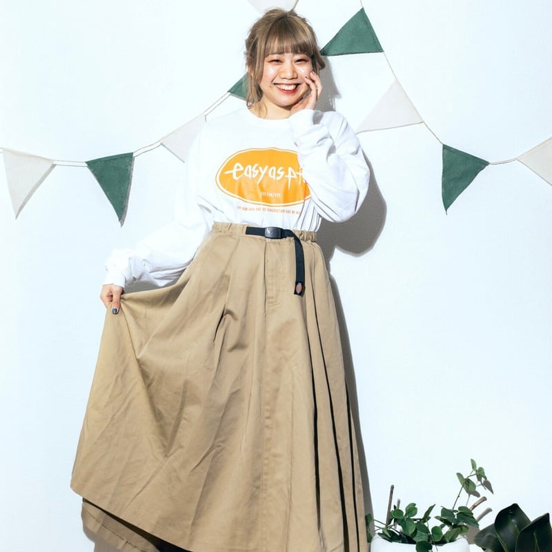LONG TEE（WHITE） | easy as pie
