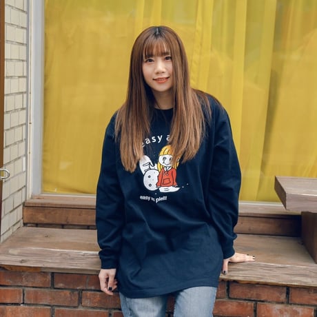 MOGMOG LONG TEE(NAVY)