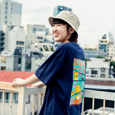 SUMMER  ILLUSTRATION TEE(NAVY)
