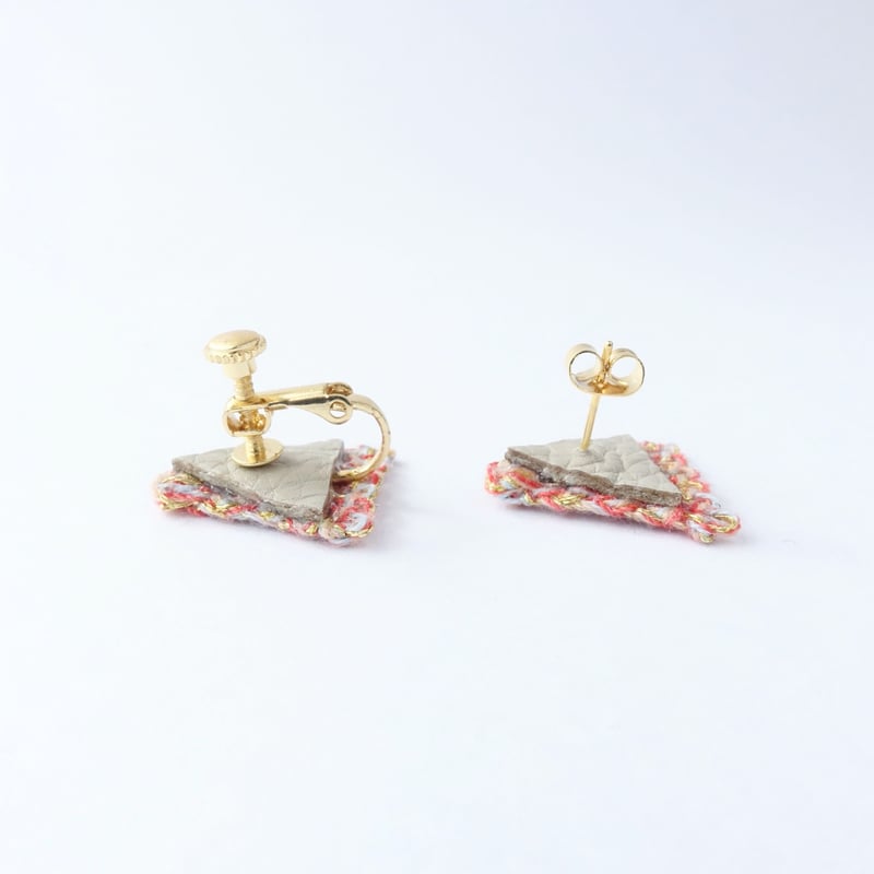 引き揃え糸の耳飾り＃夕陽 | いとまとふ