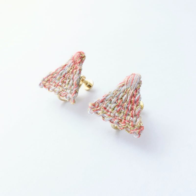 引き揃え糸の耳飾り＃夕陽 | いとまとふ