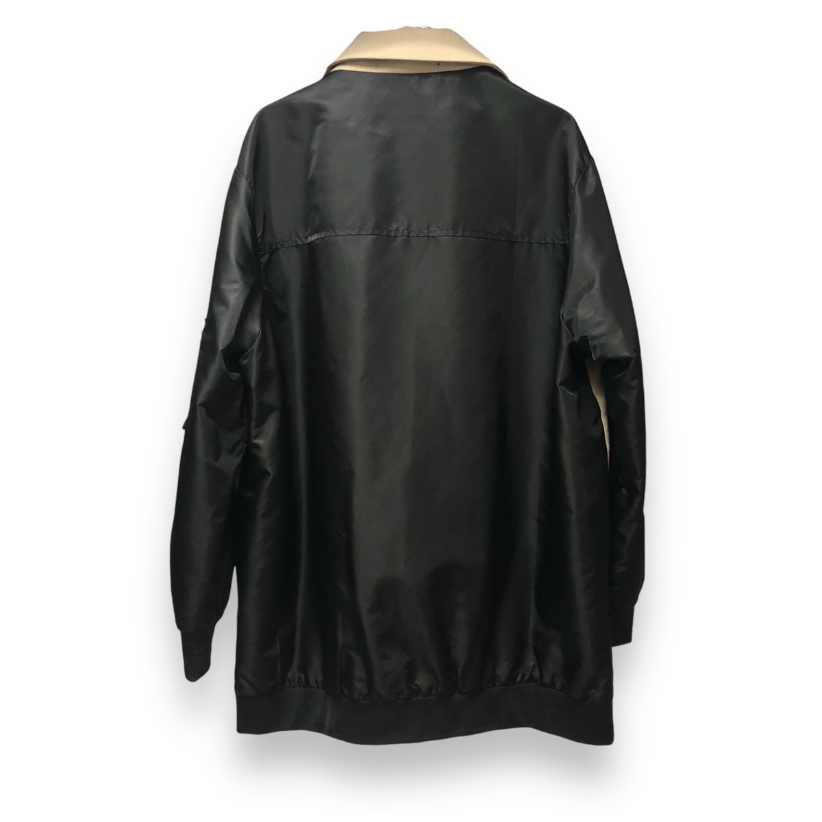 MICALLE MICALLE】異素材切り替えブルゾン ブラック MICALLE MICALLE