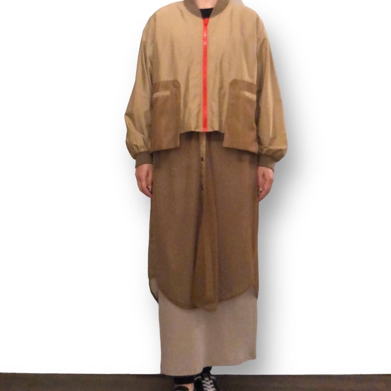 MICALLE MICALLE 異素材リメイクバイカラーフリル襟ジャージ 個性的 MICALLE MICALLE】異素材切り替えジップブルゾン MMB138KDB