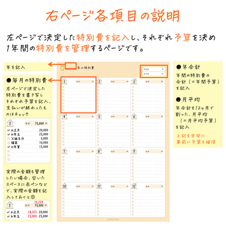 家計簿｜特別費シート