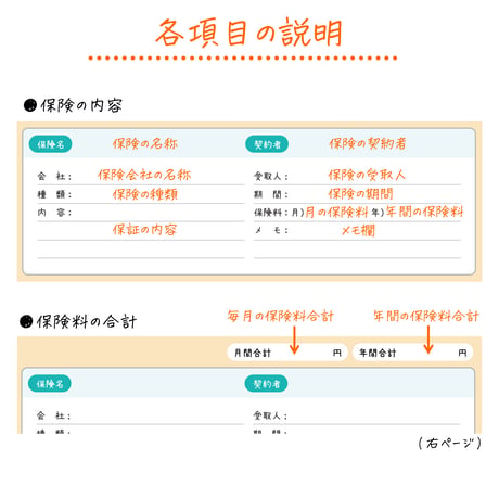 家計簿｜保険管理シート
