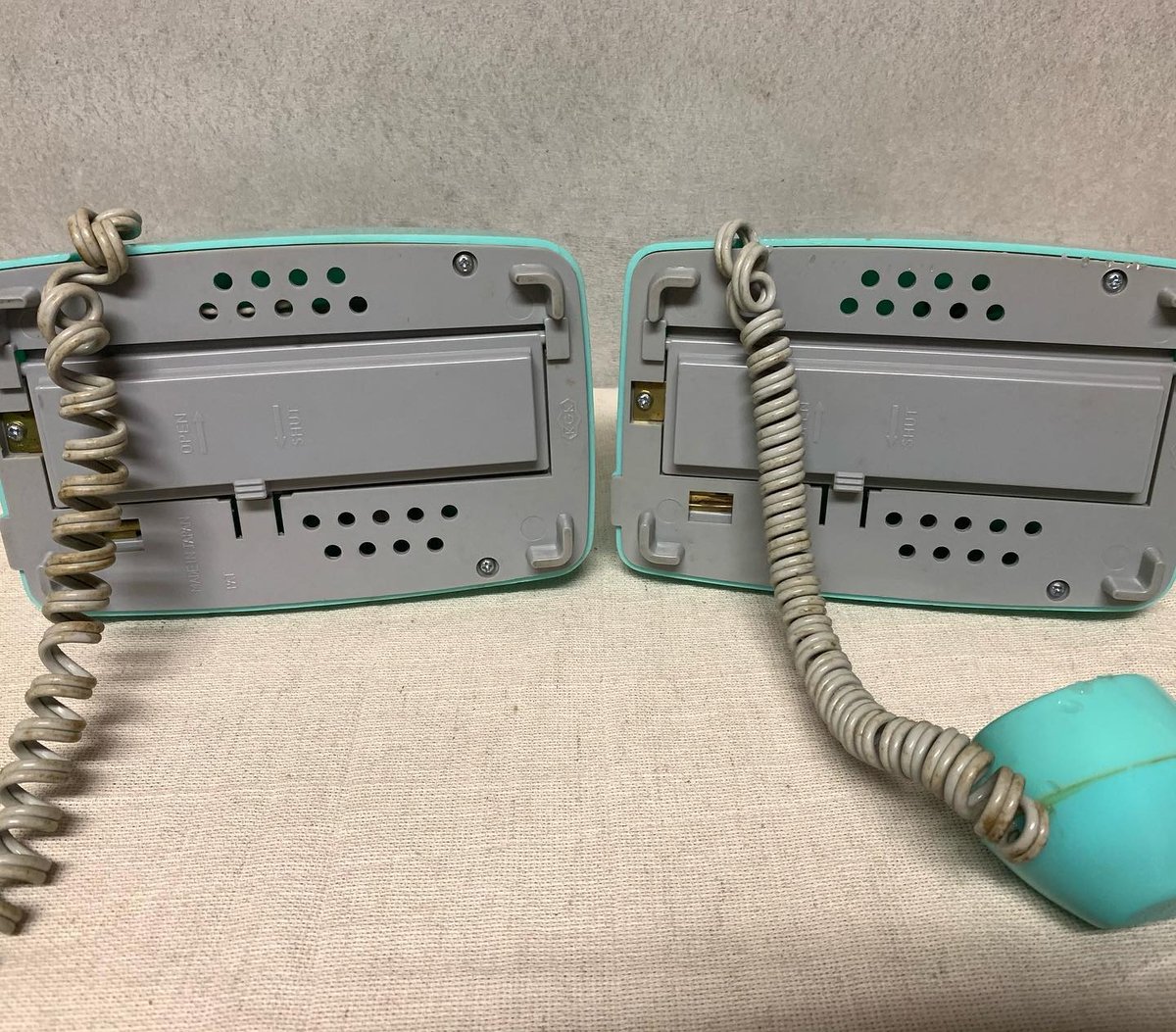 古い手動式電話機 ヴィンテージ ディスプレイ用