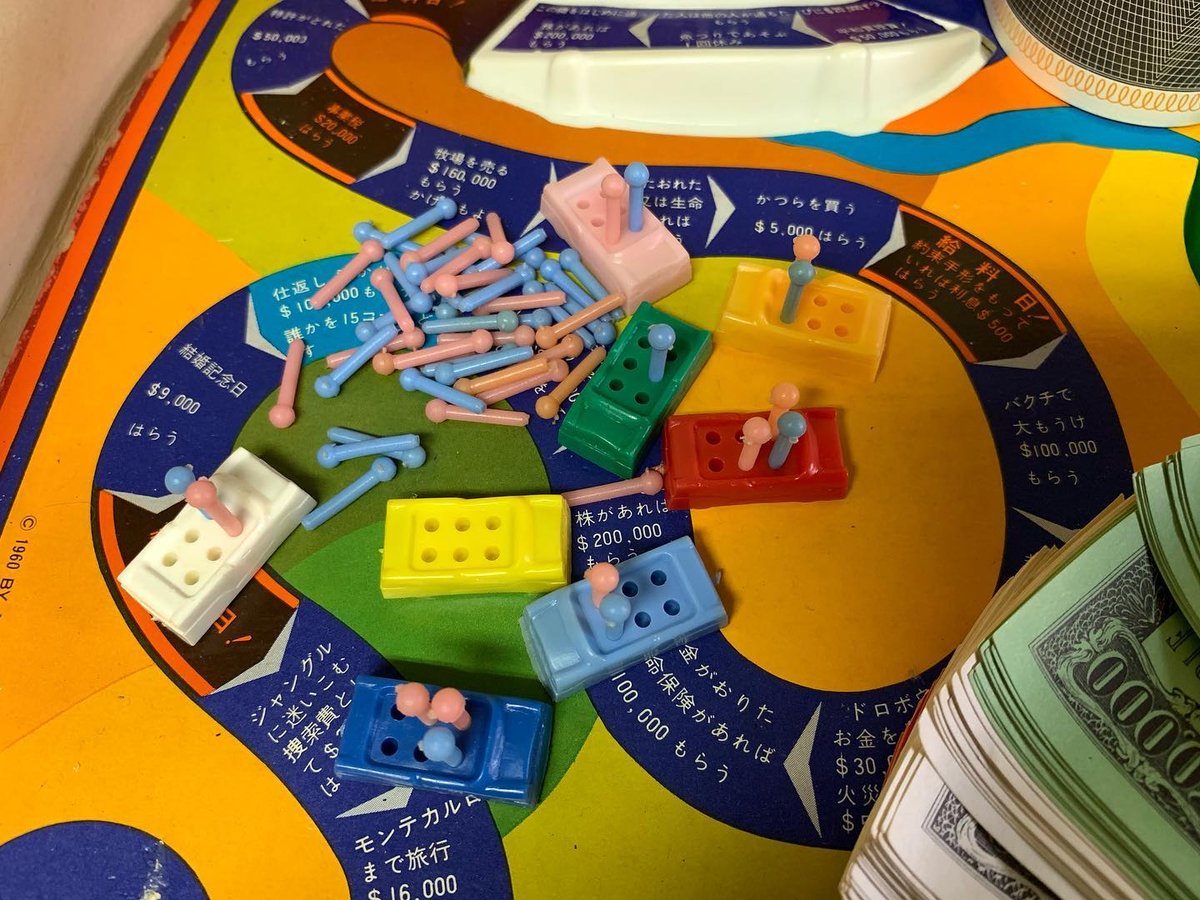 【初代、希少】タカラ ニュー人生ゲームアメリカンゲーム　●新品に近い 初代、希少】タカラ ニュー人生ゲームアメリカンゲーム ○新品に