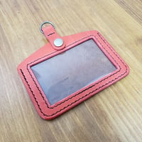 SQUIDCORE IDカードケースAタイプ(茜×キャメル)