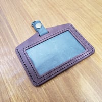 SQUIDCORE IDカードケースBタイプストラップセット(チョコ×ダークグレー)