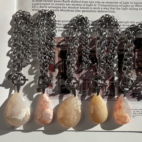 flower agate necklace