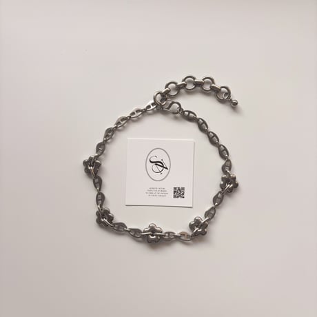 Silver Flower choker